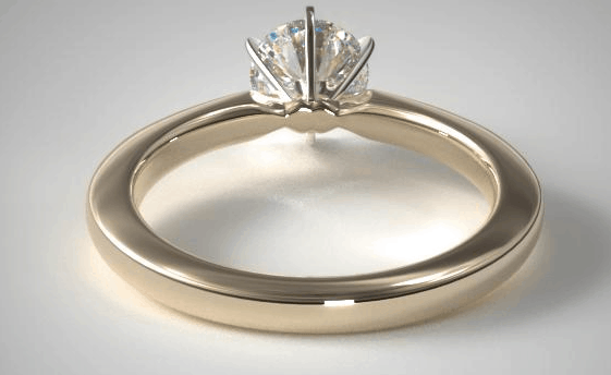 back view of prong setting engagement ring