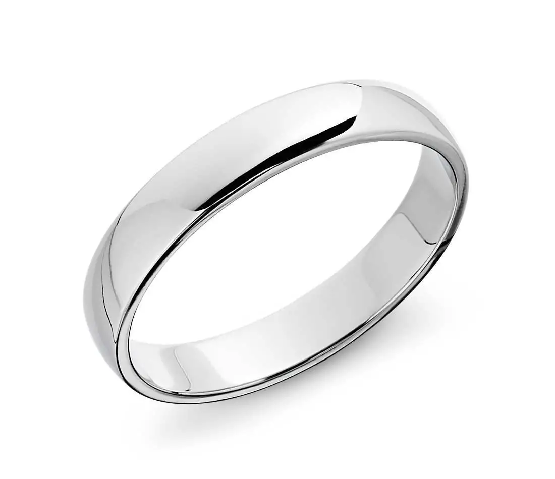 High polish wedding ring