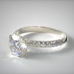 micro pave solitaire engagement ring
