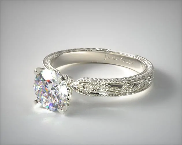 milgrain engagement ring