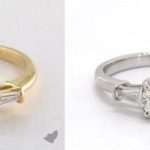 White gold vs Yellow gold diamond engagement ring