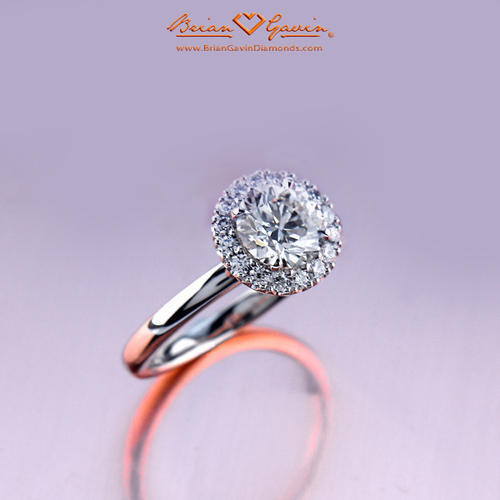 Engagement ring with diamond from Blue collection Brian Gavin