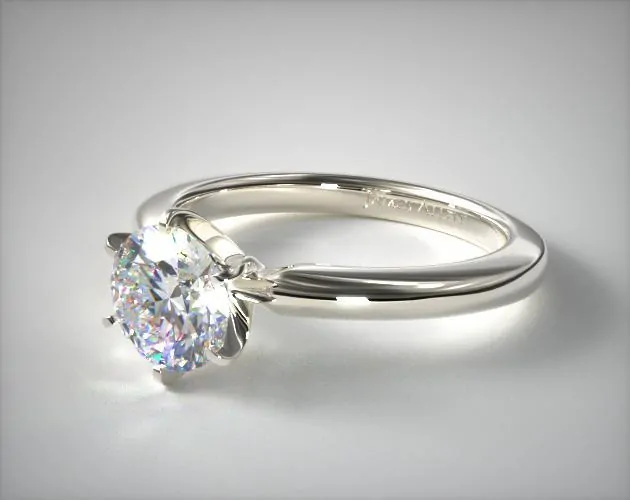 engagement ring rhodium plated