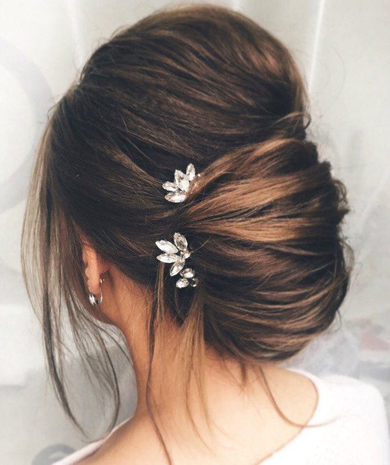 Silver Bridal Wedding Hair Accessories Clipin-Pin Long Hair jewellery Bridesmaid 