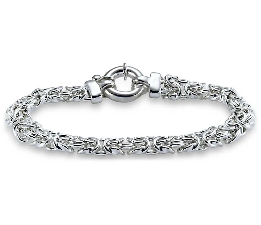 rhodium plated sterling silver bracelet