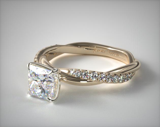 1 carat princess cut enagement ring
