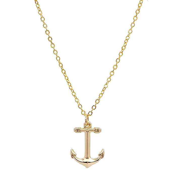 anchor pendant gold