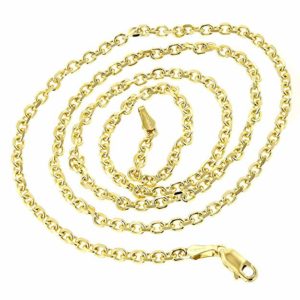 Yellow gold cable chain