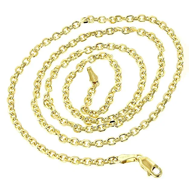 Yellow gold cable chain