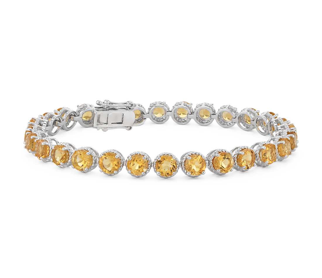 citrine tennis bracelet