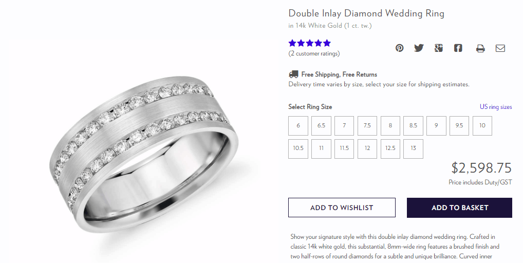 diamond carat weight wtih ring