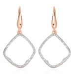 diamond drop hoops earrings