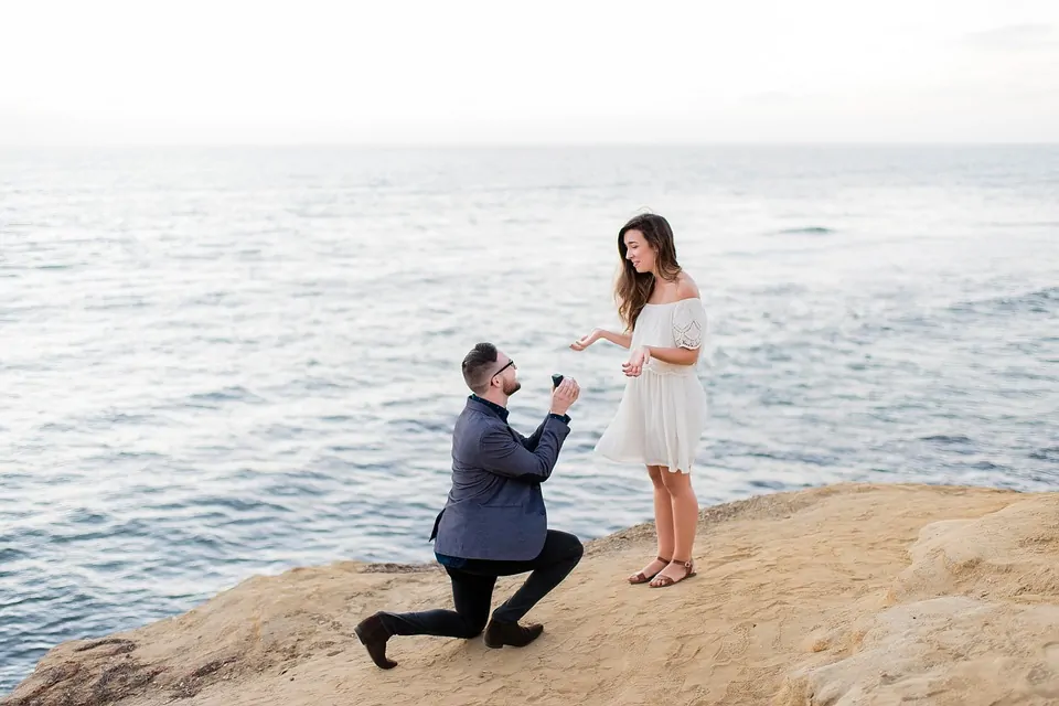 guy proposing gimmel ring