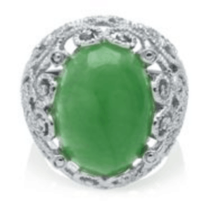 jade sterling silver ring