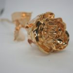 Yellow gold dipped rose