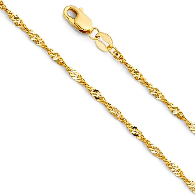 Yellow gold singapore chain