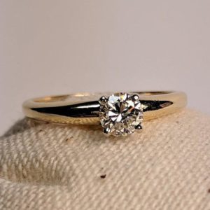 1950s old European cut diamond ring
