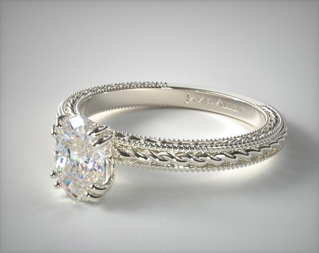 8 prong oval cut engagement ring