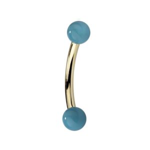 circular barbell turquoise daith Piercing