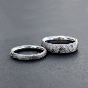 couples matching meteorite ring