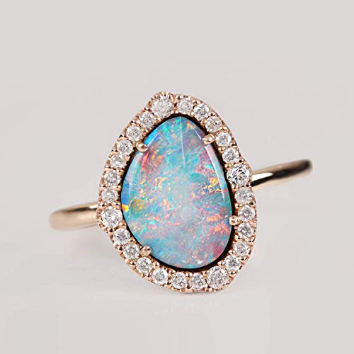 doublet opal ring