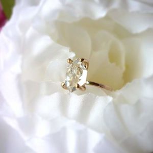 herkimer diamond boho ring