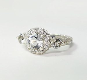 herkimer diamond engagement ring