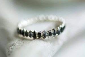 herkimer diamond eternity ring