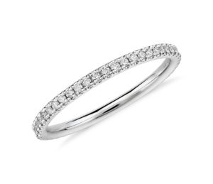 micro pave diamond eternity ring