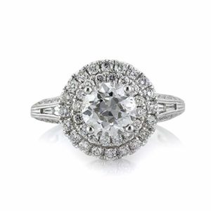 old European cut diamond engagement ring