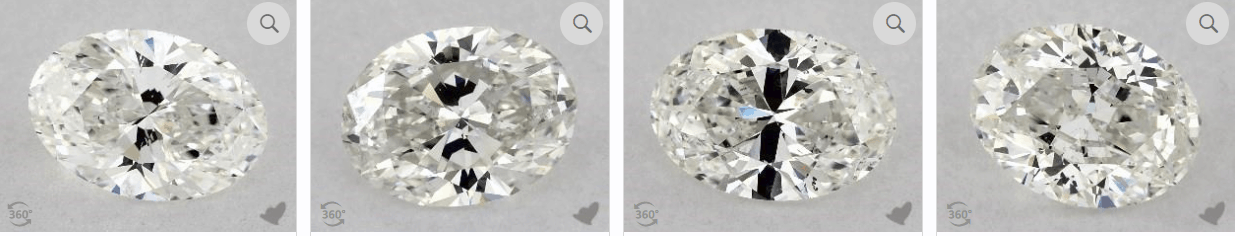 Oval shape diamonds