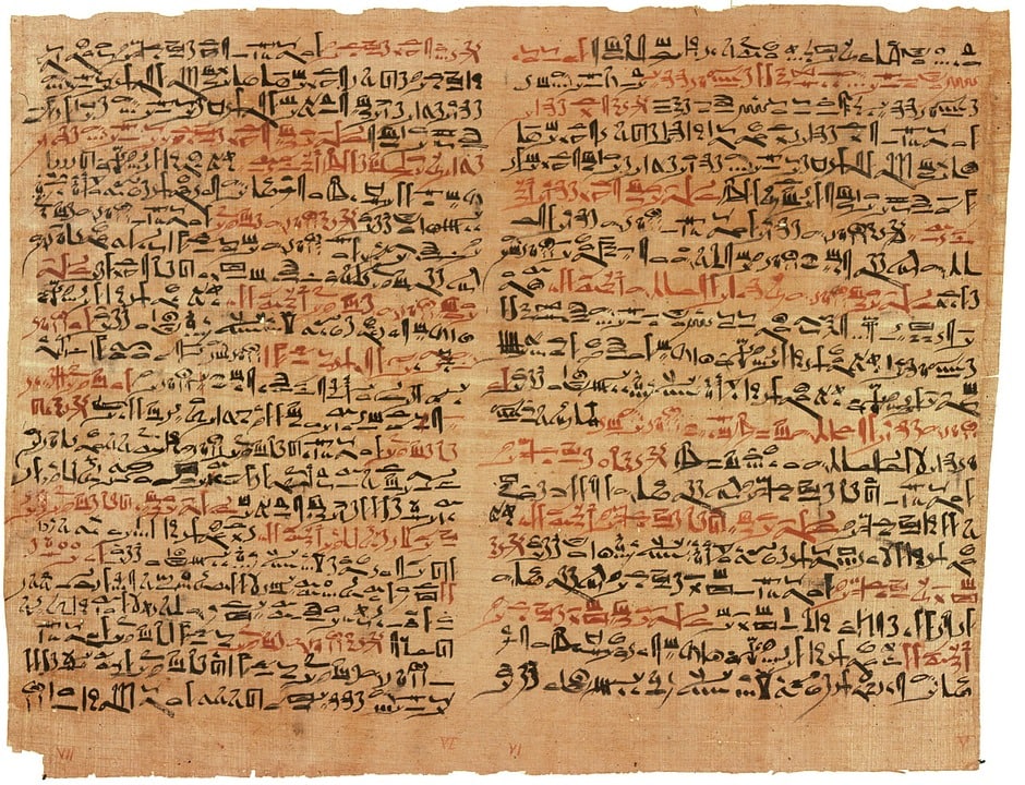 papyrus scroll on wedding band