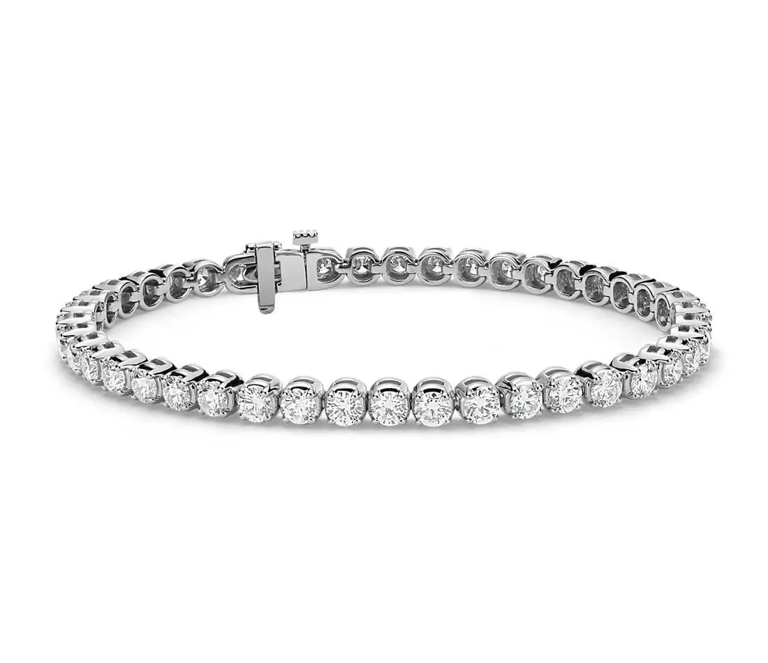 tennis bracelet in white gold