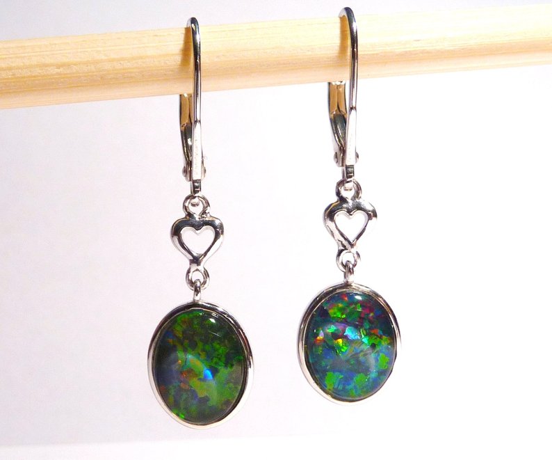 triplet opal earrings