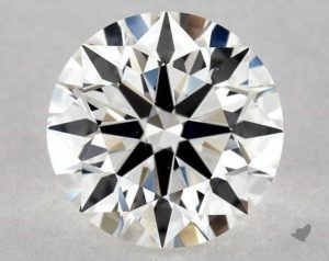 Round shape true heart diamond