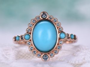 turquoise vintage engagement ring