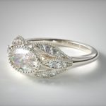 vintage engagement ring with oval diamond