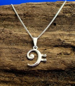 bass clef necklace