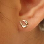 horseshoe stud earrings