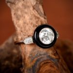 Onyx diamond ring vintage