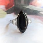 vintage onyx ring with diamonds