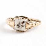 10k gold diamond ring 1940s style