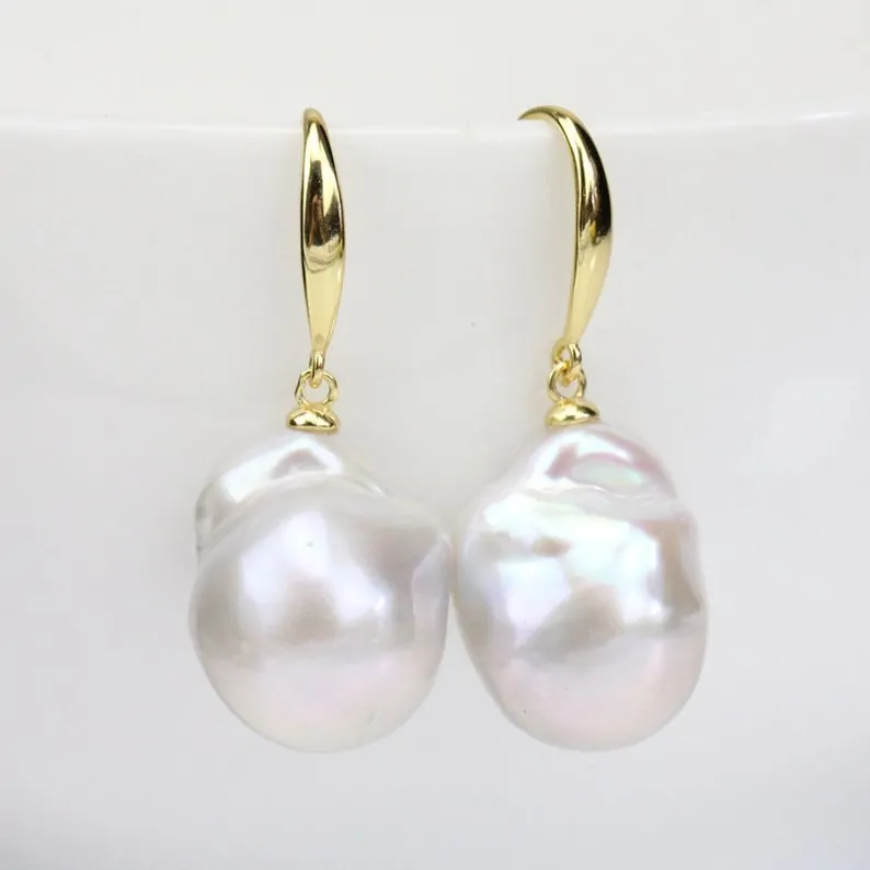 baroque pearl drop earrings