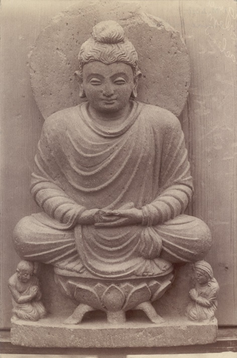 Buddha sitting on lotus