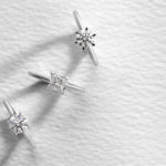 Diamond engagement rings with round and princess shape diamonds