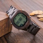 Digital wood watch