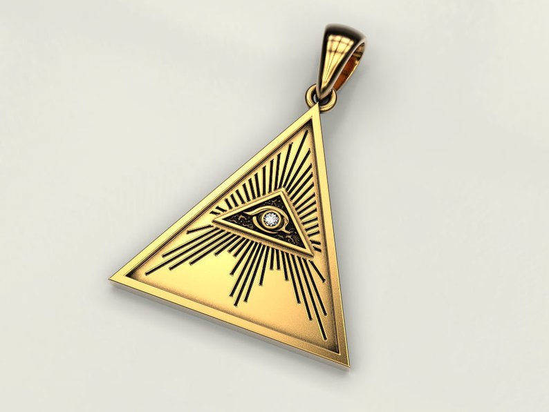 Eye of providence gold pendant