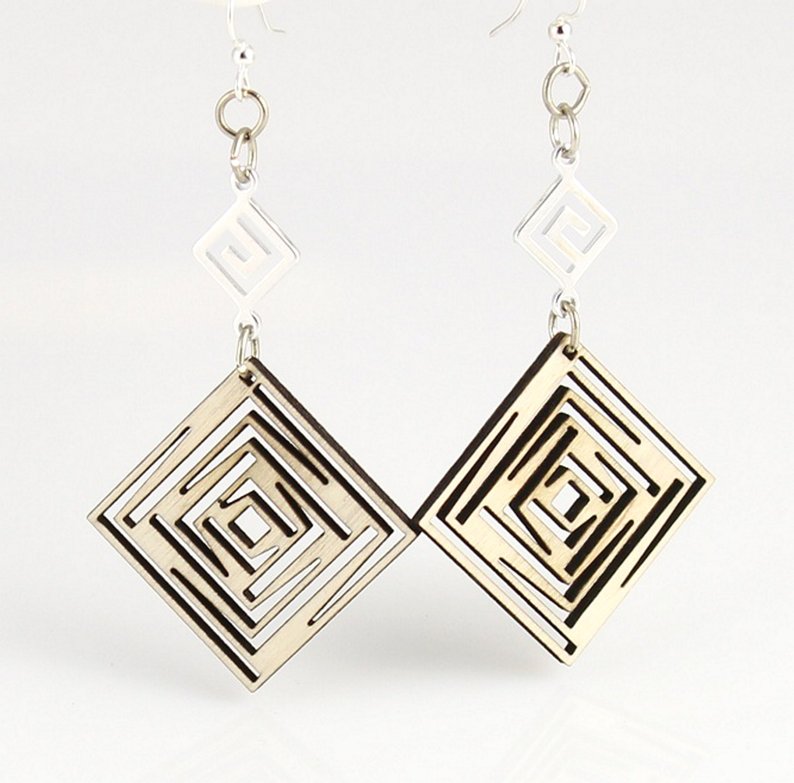 Geometric earrings silver