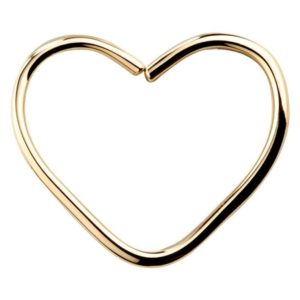 heart shaped rook piercing jewelry