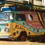Hippie van from 60s
